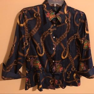 Rare peplum feminine style  RL blouse